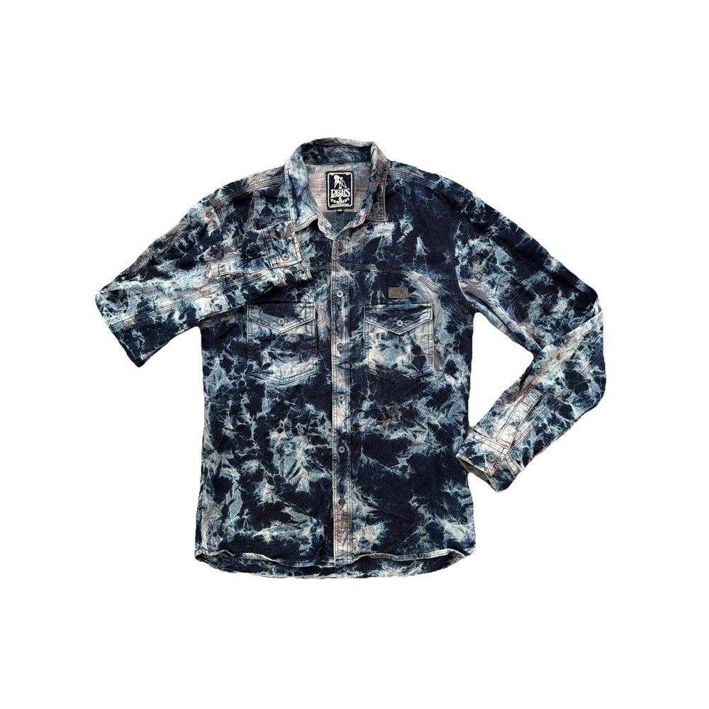 Prps Shirt Mens XL  Blue Denim‎ Acid Wash  Button Up Western Urban Street wear